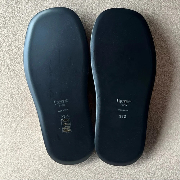 Elleme Gemini Shearling Teddy Slingback Sandal-Brown/Black-Women’s 6.5/7.5/8.5 - Picture 9 of 10